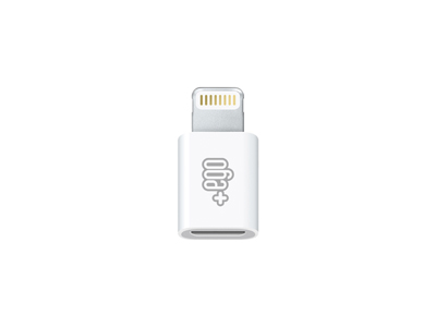 Htc HD Mini - Adattatore da micro USB a Connettore Lightning Bianco