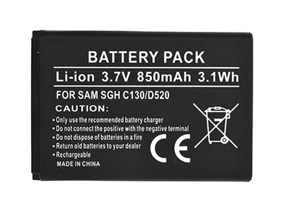 Samsung GT-E1107 - Batteria Litio 850 mAh slim