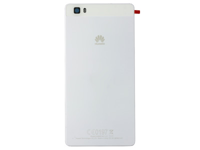 Huawei P8 Lite - Cover batteria + Vetrino Camera Bianco