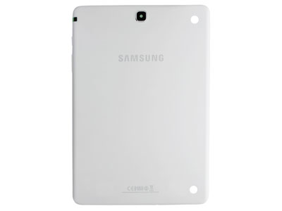 Samsung SM-T555 Galaxy TAB A 9.7 4G LTE - Guscio Posteriore+Tasti Laterali +Vetrino Camera +Sportelli MemoryCard/Sim  Bianco