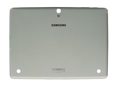 Samsung SM-T805 Galaxy TAB S 10.5'' LTE + WIFI - Guscio Posteriore + Tasti Laterali +Sportelli MemoryCard/Sim  Bianco
