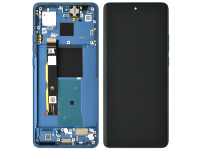 Motorola Motorola Edge 40 - Lcd + Touch Screen + Frame + Tasti Laterali + Altoparlante Lunar Blue