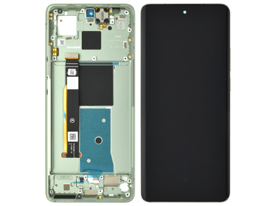 Motorola Motorola Edge 40 - Lcd + Touch Screen + Frame + Tasti Laterali + Altoparlante Nebula Green
