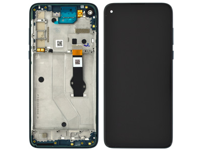 Motorola Moto G8 Power - Lcd + Touch Screen + Frame + Tasti Laterali Capri Blue