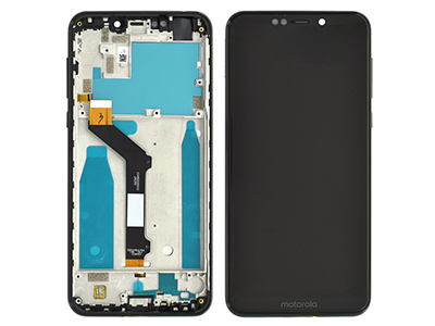 Motorola Motorola One - Lcd + Touch Screen + Frame + Tasti Laterali Black