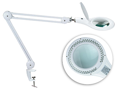 Lg A133 - Lampada da banco 90 luci LED potenza 22W Bianca con lente di ingrandimento 3 diottrie CE