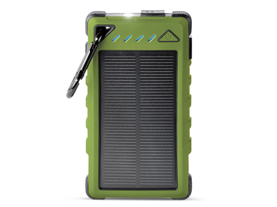 Alcatel 302 - Power Bank ricarica solare doppia uscita Usb A 8000mAh Verde