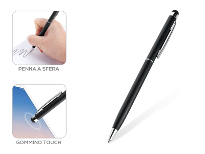 universale - Penna sfera + Pennino Ultralight colore Nero per Touch Screen