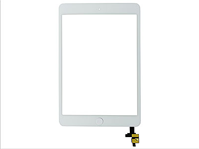 Apple iPad Mini Model n: A1432-A1454-A1455 - Touch screen + Flat Con Tasto Home Qualità Eccelsa Bianco