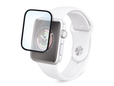 Apple Apple Watch 38mm. Serie 1 A1802 - Vetro temperato antiurto 3D spessore 0.33mm Protezione totale bordi colore NERO