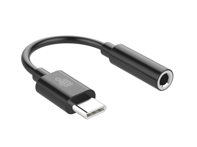 Meizu Pro 7 - Adapter from Female Jack Audio 3.5 to Male USB C Black