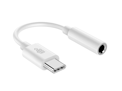 Samsung SM-M536 Galaxy M53 5G - Adapter from Female Jack Audio 3.5 to Male USB C White