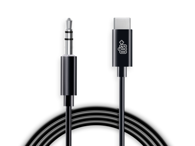Samsung SM-M536 Galaxy M53 5G - 3,5mm AUX audio jack to USB-C cable Black