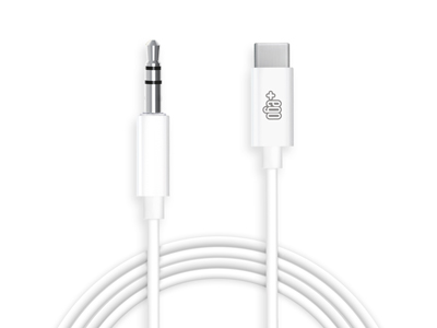 Huawei P10 Plus - 3,5mm AUX audio jack to USB-C cable White