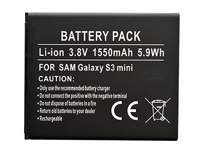 Samsung GT-I8190 Galaxy S3 Mini - Batteria Litio 1550 mAh slim