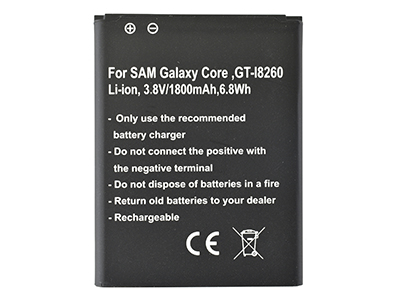 Samsung GT-I8260 Galaxy CORE - Batteria Litio 1800 mAh slim
