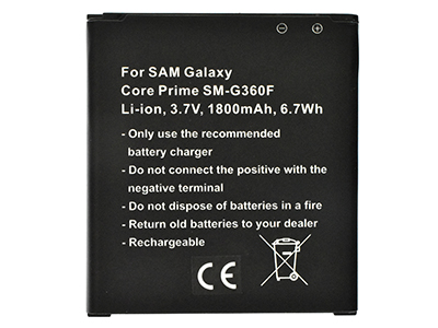 Samsung SM-G361F Galaxy Core Prime VE - Batteria Litio 2000 mAh slim