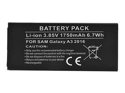 Samsung SM-A310 Galaxy A3 2016 - Batteria Litio 1750 mAh slim