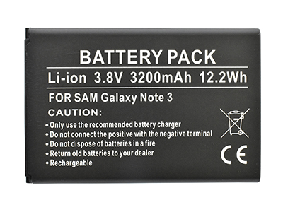 Samsung SM-N9005 Galaxy NOTE 3 - Batteria Litio 3200 mAh slim