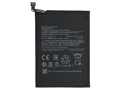 Xiaomi Redmi Note 9 - Batteria Litio 4920 mAh slim