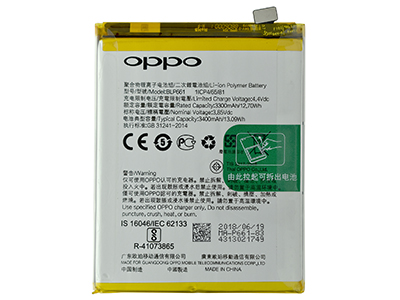 Oppo A3 - BLP661 Batteria 3400 mAh Li-Ion + Adesivo **Bulk**