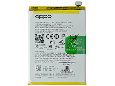 Oppo AX7 - BLP673 Batteria 4230 mAh Li-Ion + Adesivo **Bulk**