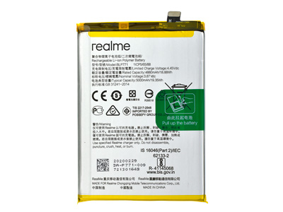 Realme Realme 6i - BLP771 Batteria 5000 mAh Li-Ion + Adesivo **Bulk**