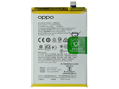 Oppo A16s - BLP805 Batteria 5000 mAh Li-Ion + Adesivo **Bulk**