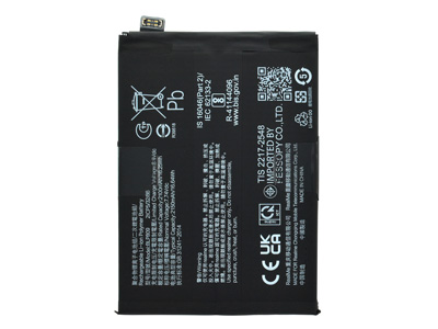 Realme Realme GT Master Edition - BLP809 Batteria 2150 mAh Li-Ion + Adesivo **Bulk**
