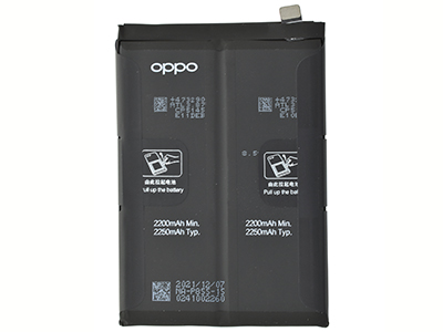 Oppo Find X5 Lite - BLP855 Batteria 4500 mAh Li-Ion + Adesivo **Bulk**