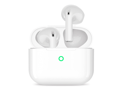 Apple iPhone 14 Pro Max - Auricolari Wireless Premium Collection Clear Pods Bianco