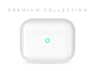 Apple iPhone 14 Pro Max - Auricolari Wireless Premium Collection Clear Pods Bianco