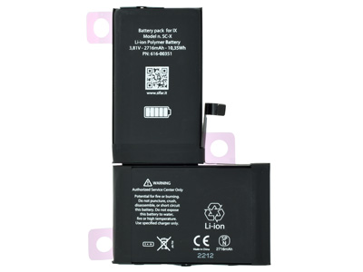 Apple iPhone X - Batteria 2658 mAh qualità Premium SMART Celle AAA **nuove zero cicli**