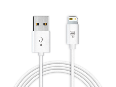 Apple iPad 3 / iPad New Model n: A1416-A1430 - Sync Data and Charging cable Usb A - Lightning White 1 mt. Soft Touch