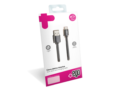 Apple iPod Touch 5 Generation - Sync Data and Charging cable Usb A - Lightning Black 1 mt. Soft Touch