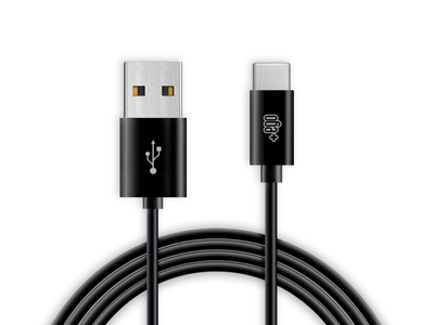 Samsung SM-G950 Galaxy S8 - Sync Data and Charging cable Usb A - Usb C Black 1 mt. Soft Touch