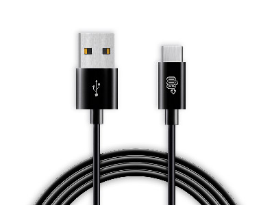 BlackBerry Keyone - Sync Data and Charging cable Usb A - Usb C Black 1 mt.