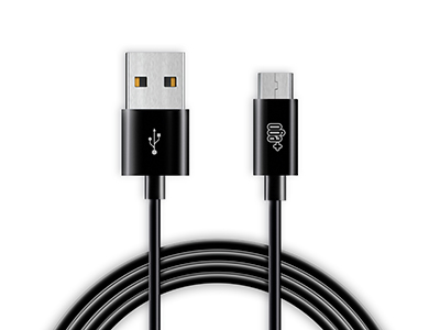 Huawei Ascend Y300 - Sync Data and Charging cable Usb A - Micro USB Black 2 mt.