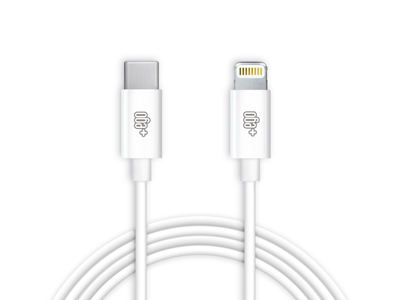 Apple iPad Mini 3 Model n: A1599-A1600 - Sync Data and Charging cable  Usb C - Lightning White 2 mt.