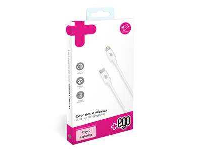 Apple iPod Touch 5 Generation - Sync Data and Charging cable  Usb C - Lightning White 2 mt.
