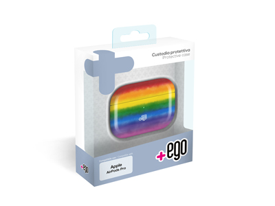 Apple iPhone 7 - Custodia TPU Airpods Pro Rainbow