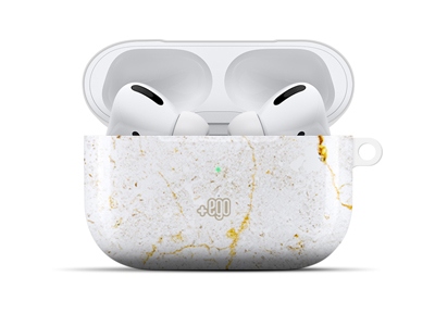 Apple iPhone 4S - Custodia TPU Airpods Pro Marmo Bianco