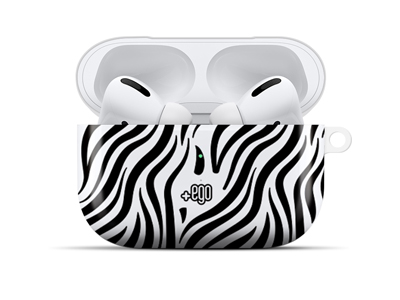 Apple iPhone X - Custodia TPU Airpods Pro Savana Zebra