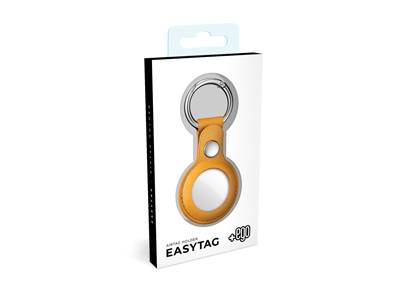 Apple iPhone 4S - EasyTag Custodia Ecopelle per AirTag Giallo