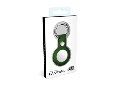 Apple iPhone 4 - EasyTag Custodia Ecopelle per AirTag Verde