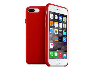 Apple iPhone 7 Plus - Cover gommata serie Liquid Case Colore rosso