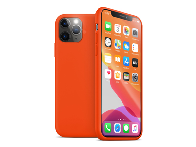 Apple iPhone 11 Pro Max - Cover gommata serie Liquid Case Colore Corallo