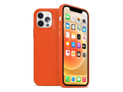 Apple iPhone 12 Pro Max - Cover gommata serie Liquid Case Colore Corallo