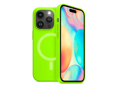 Apple iPhone 14 Pro - Cover gommata serie Neon Mag Colore Verde