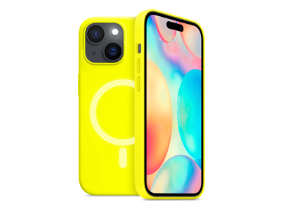 Apple iPhone 13 Mini - Cover gommata serie Neon Mag Colore Giallo